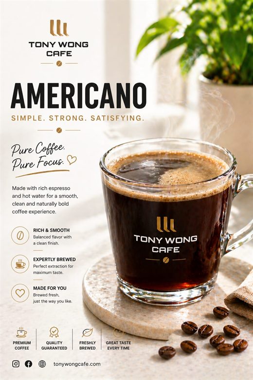 Tony Wong Café Americano poster